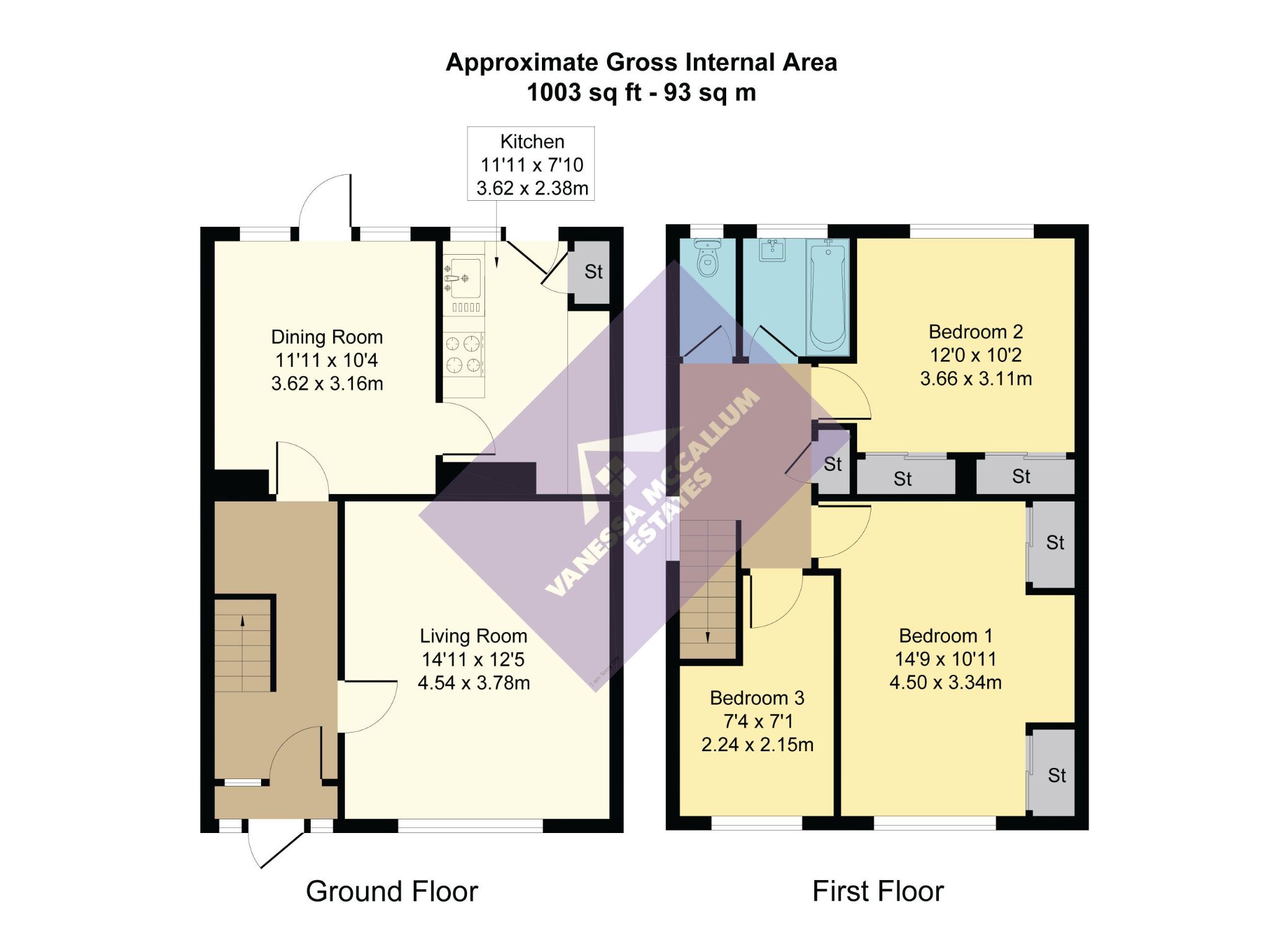 3 bedroom semi-detached house SSTC in Potters Bar - Floorplan 1