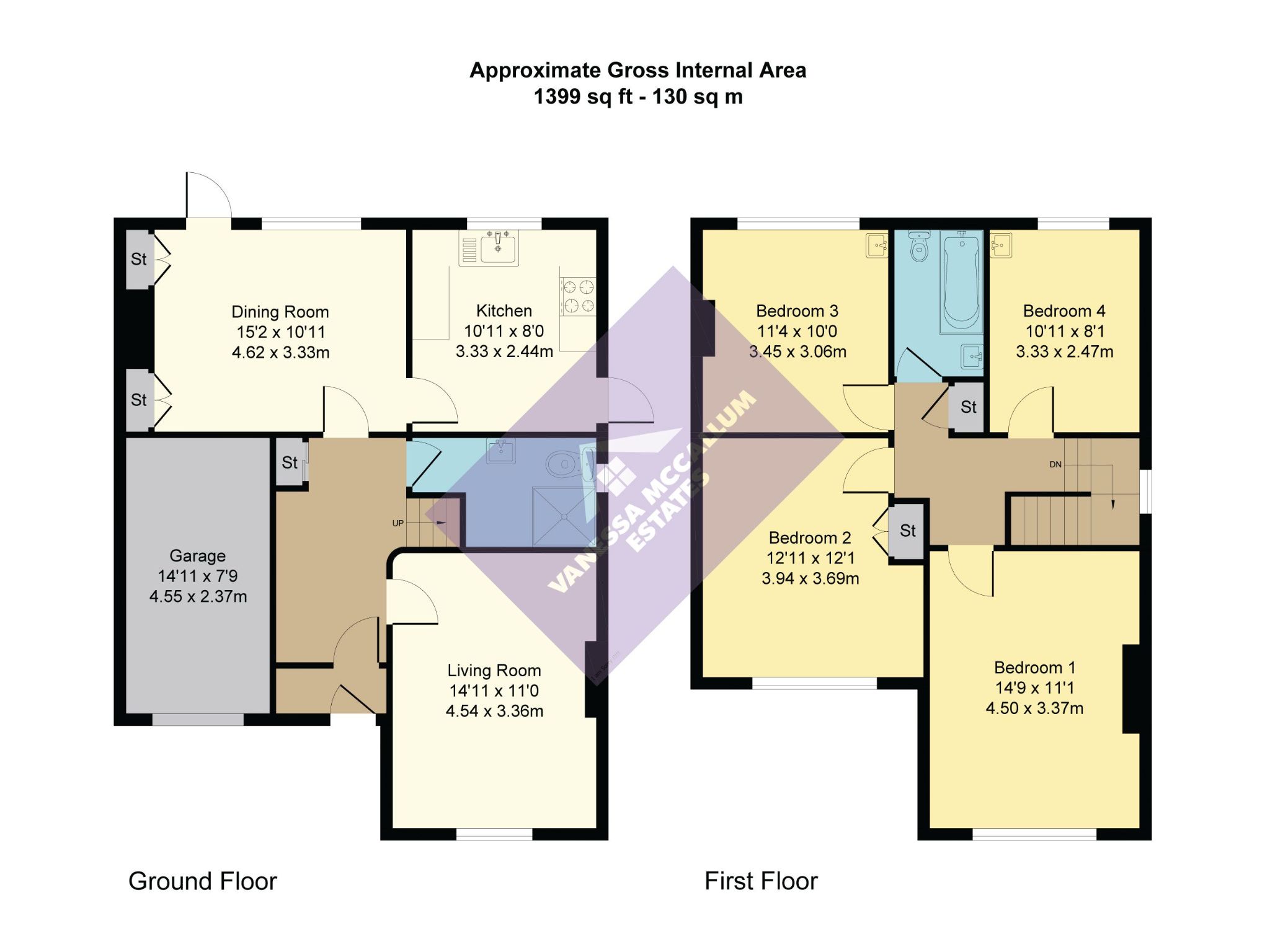 4 bedroom semi-detached house Sale Agreed in New Barnet - Floorplan 1