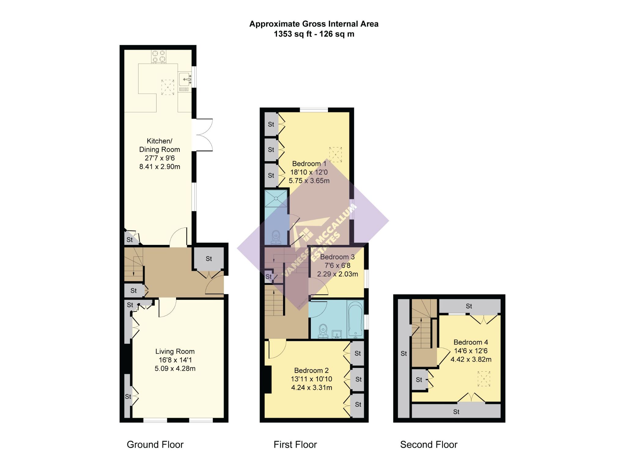 4 bedroom semi-detached house SSTC in Essendon - Floorplan 1