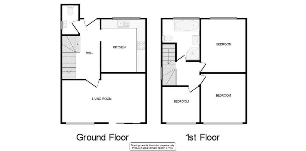 3 bedroom semi-detached house For Sale in Potters Bar - Floorplan 1