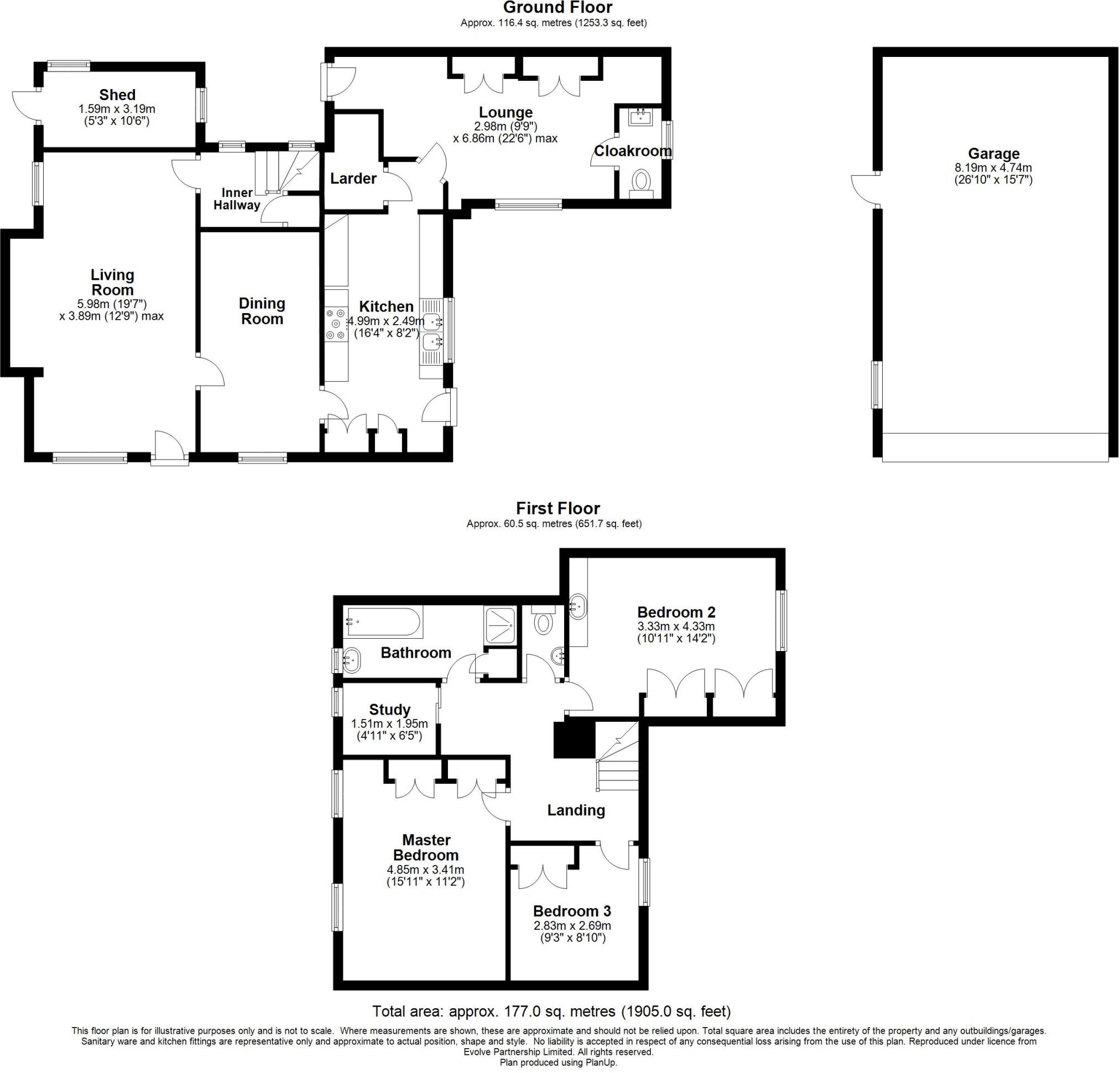 4 bedroom detached house For Sale in Welham Green - Floorplan 1