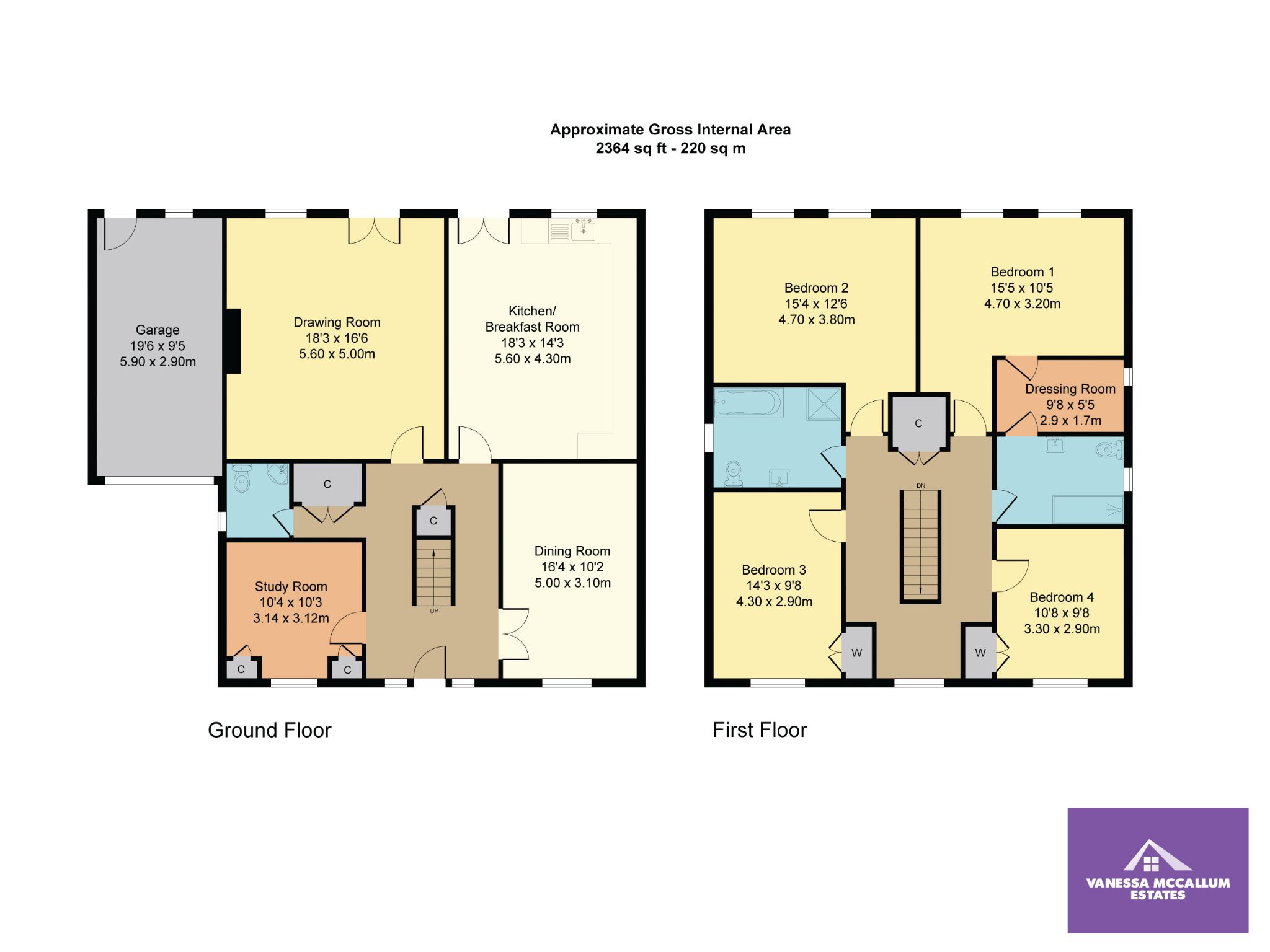 4 bedroom detached house SSTC in Little Berkhamsted - Floorplan 1