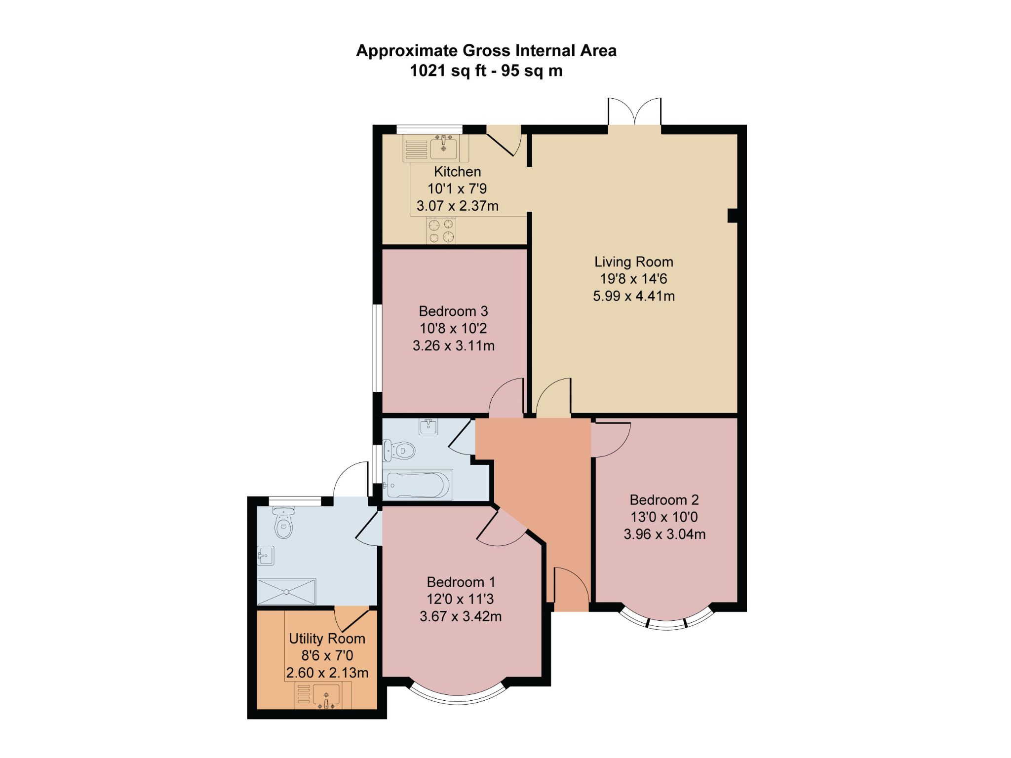 3 bedroom detached bungalow SSTC in Brookmans Park - Floorplan 1