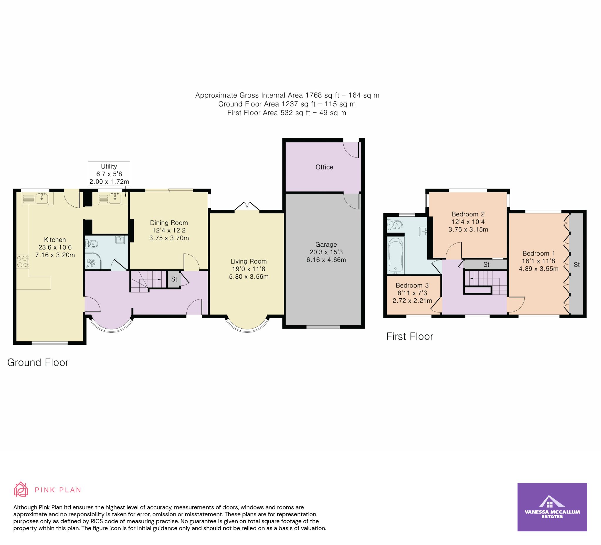3 bedroom detached house SSTC in Brookmans Park - Floorplan 1