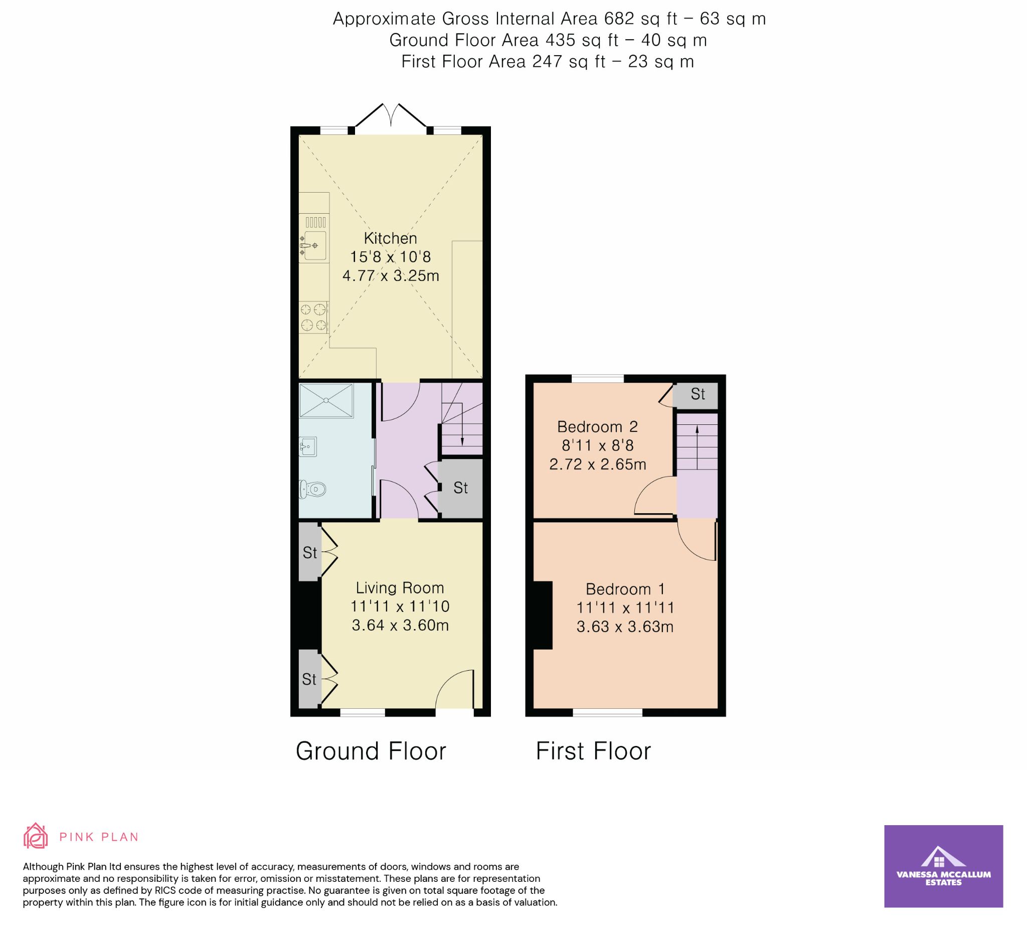 2 bedroom cottage house Sale Agreed in Hertfordshire - Floorplan 1