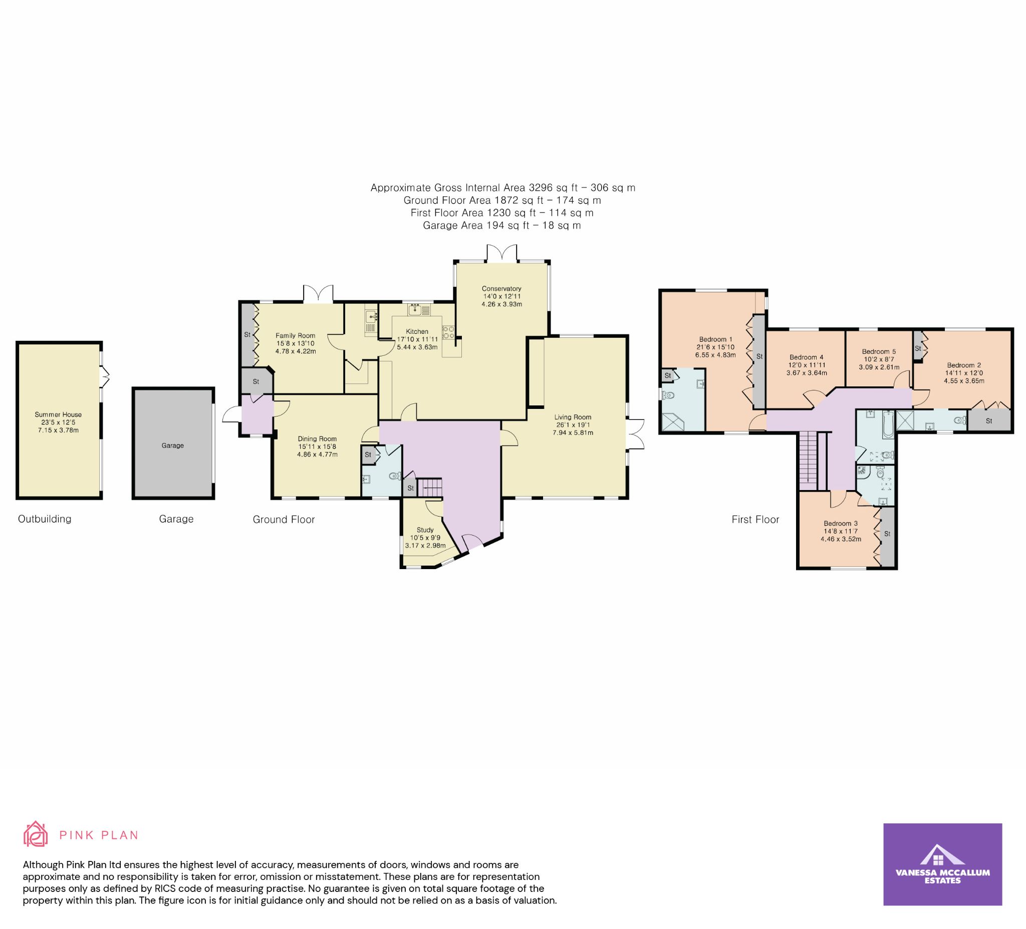 5 bedroom detached house Sale Agreed in Hertford - Floorplan 1