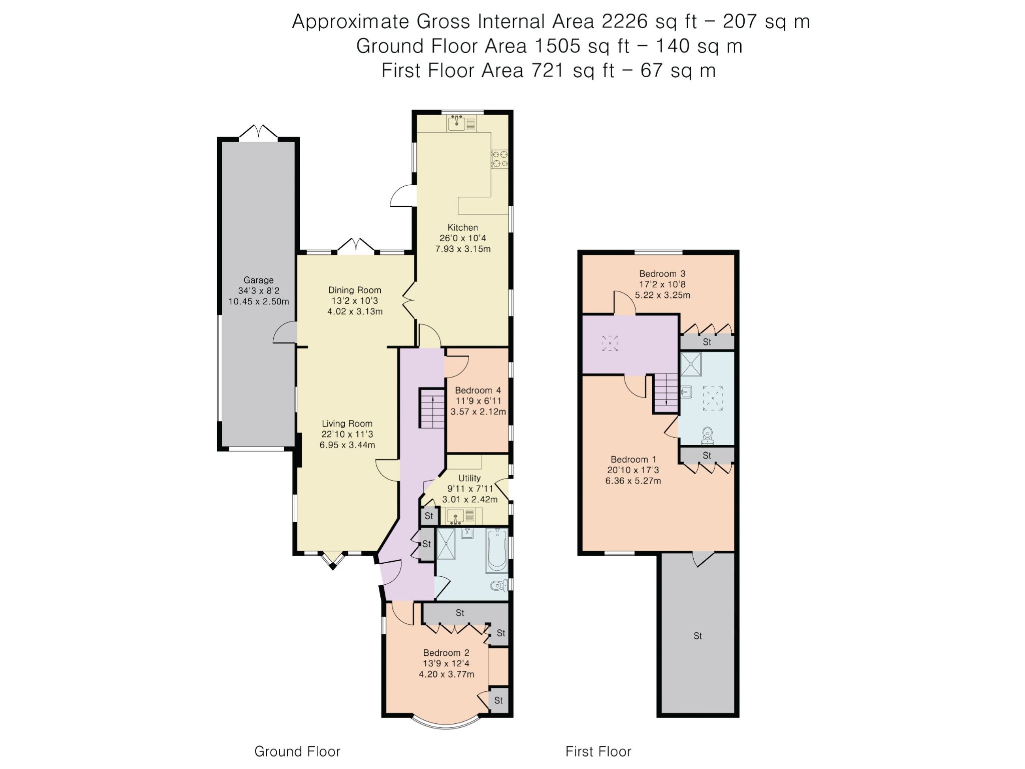 4 bedroom detached bungalow For Sale in Brookmans Park - Floorplan 1