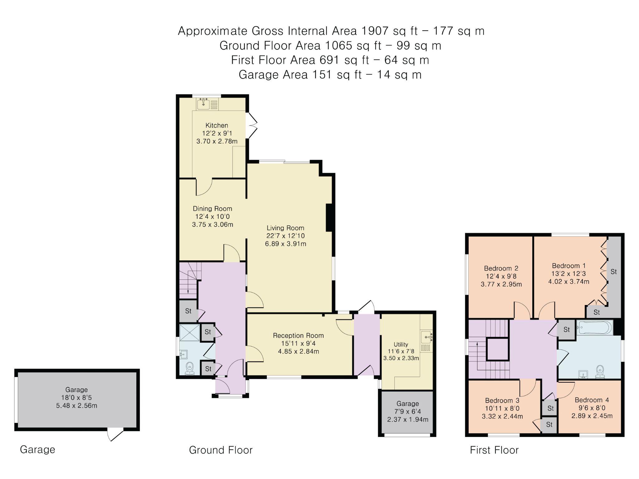 4 bedroom detached house Sale Agreed in Potters Bar - Floorplan 1