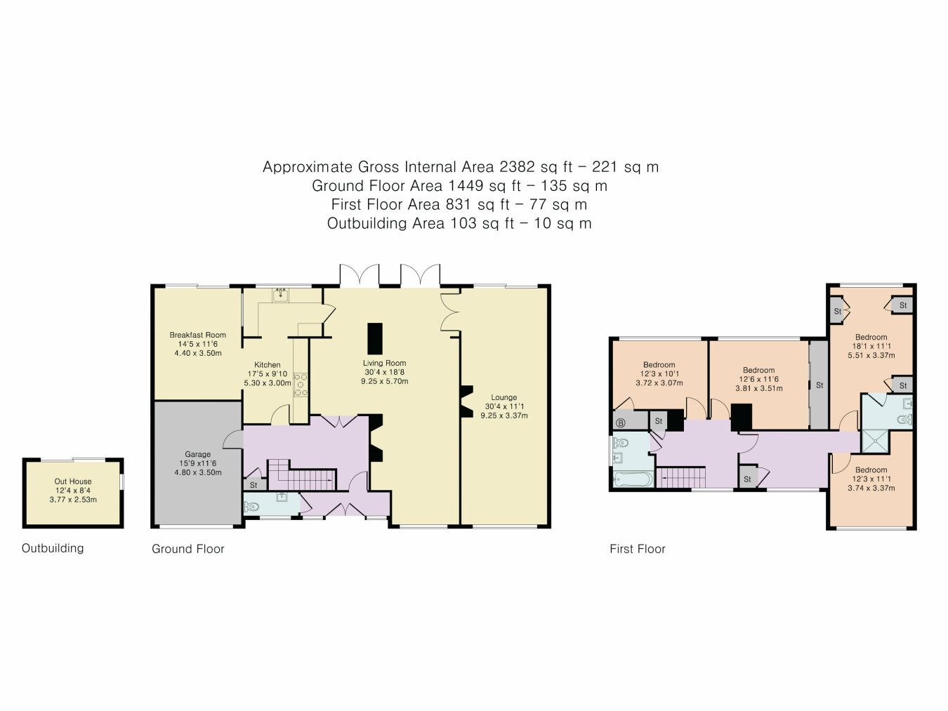 4 bedroom detached house SSTC in Potters Bar - Floorplan 1