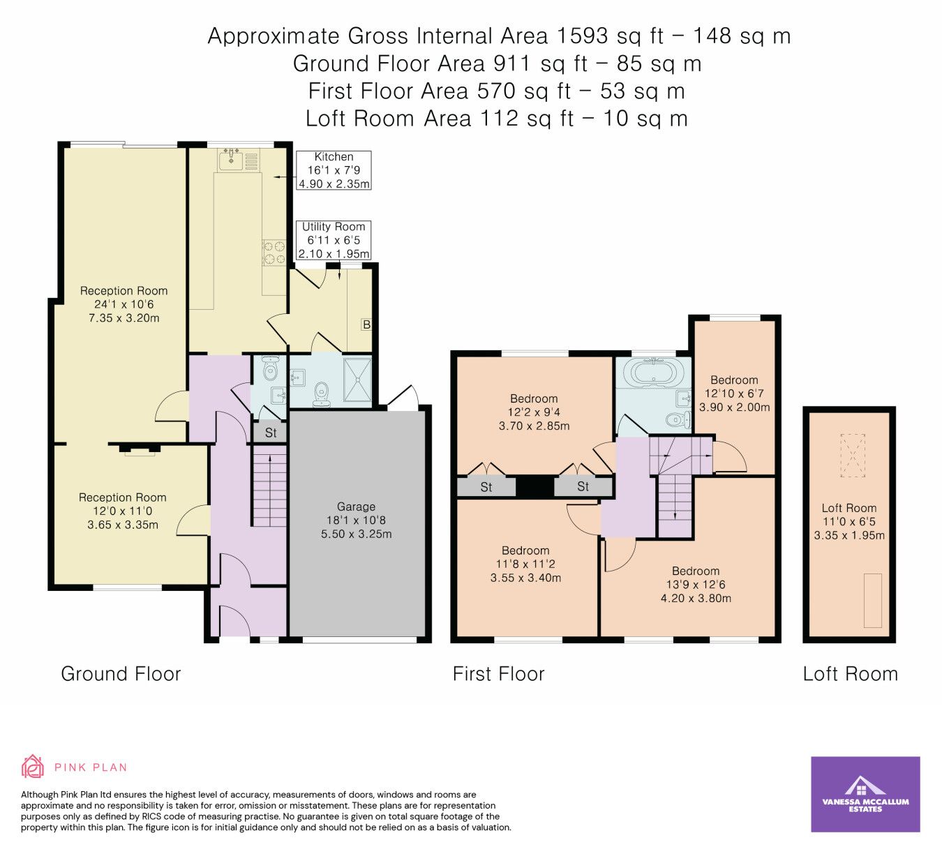 4 bedroom semi-detached house SSTC in Welham Green - Floorplan 1