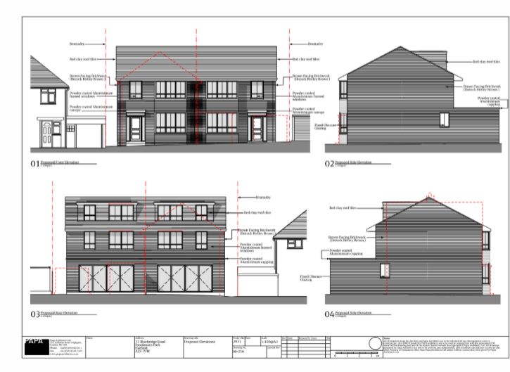 3 bedroom detached house For Sale in Brookmans Park - Proposed Elevation