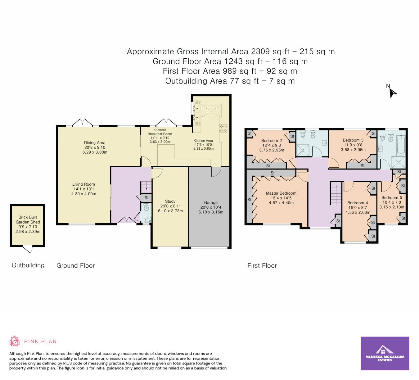 5 bedroom detached house For Sale in Potters Bar - Floorplan 1