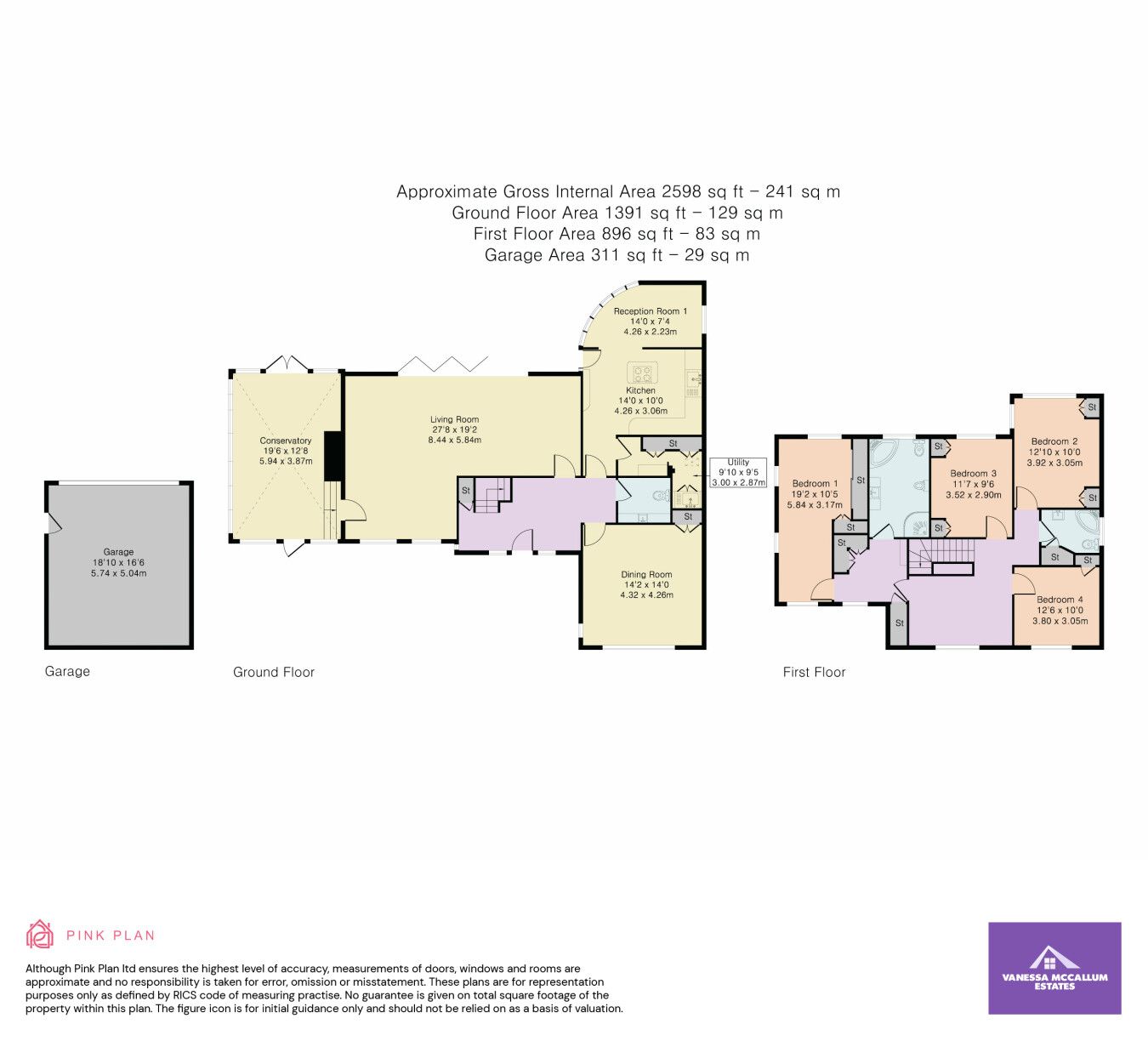 4 bedroom detached house Sale Agreed in Northaw - Floorplan 1