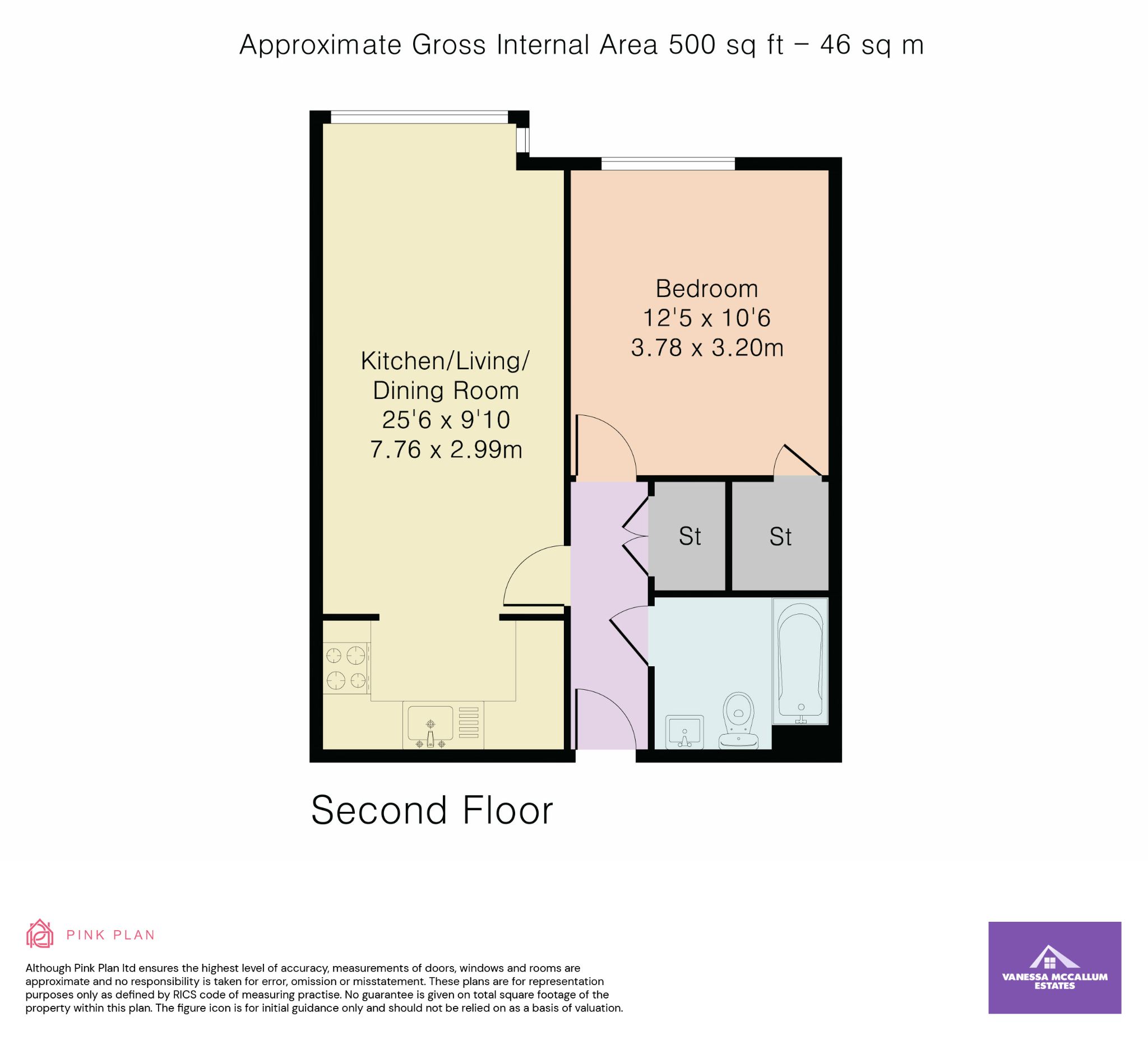 1 bedroom flat flat/apartment For Sale in Potters Bar - Floorplan 1