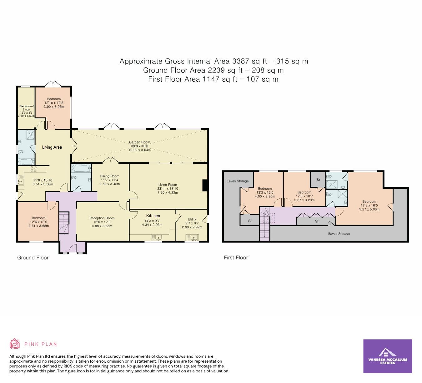 6 bedroom detached bungalow For Sale in North Mymms - Floorplan 1