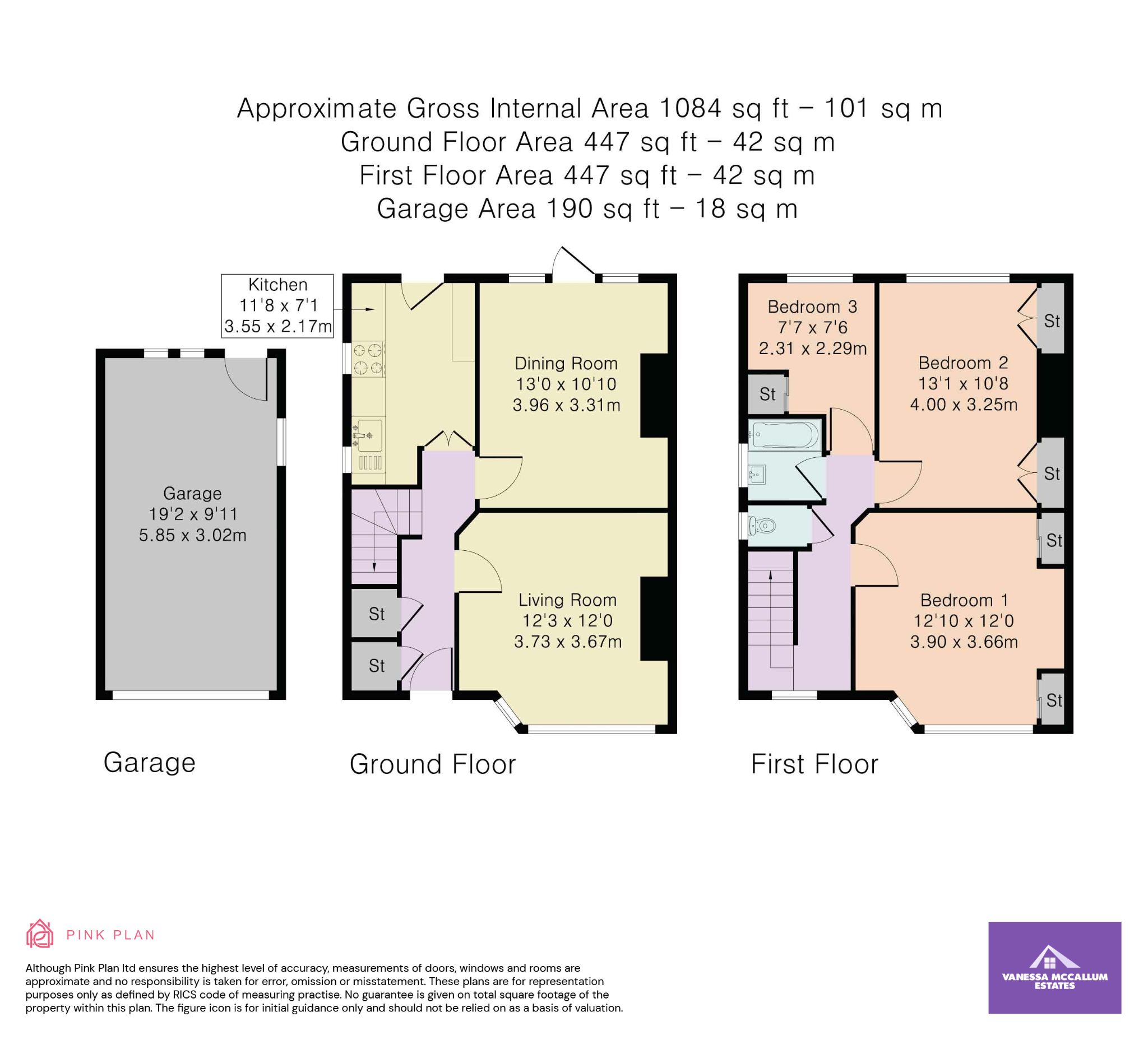 3 bedroom semi-detached house Sale Agreed in Potters Bar - Floorplan 1