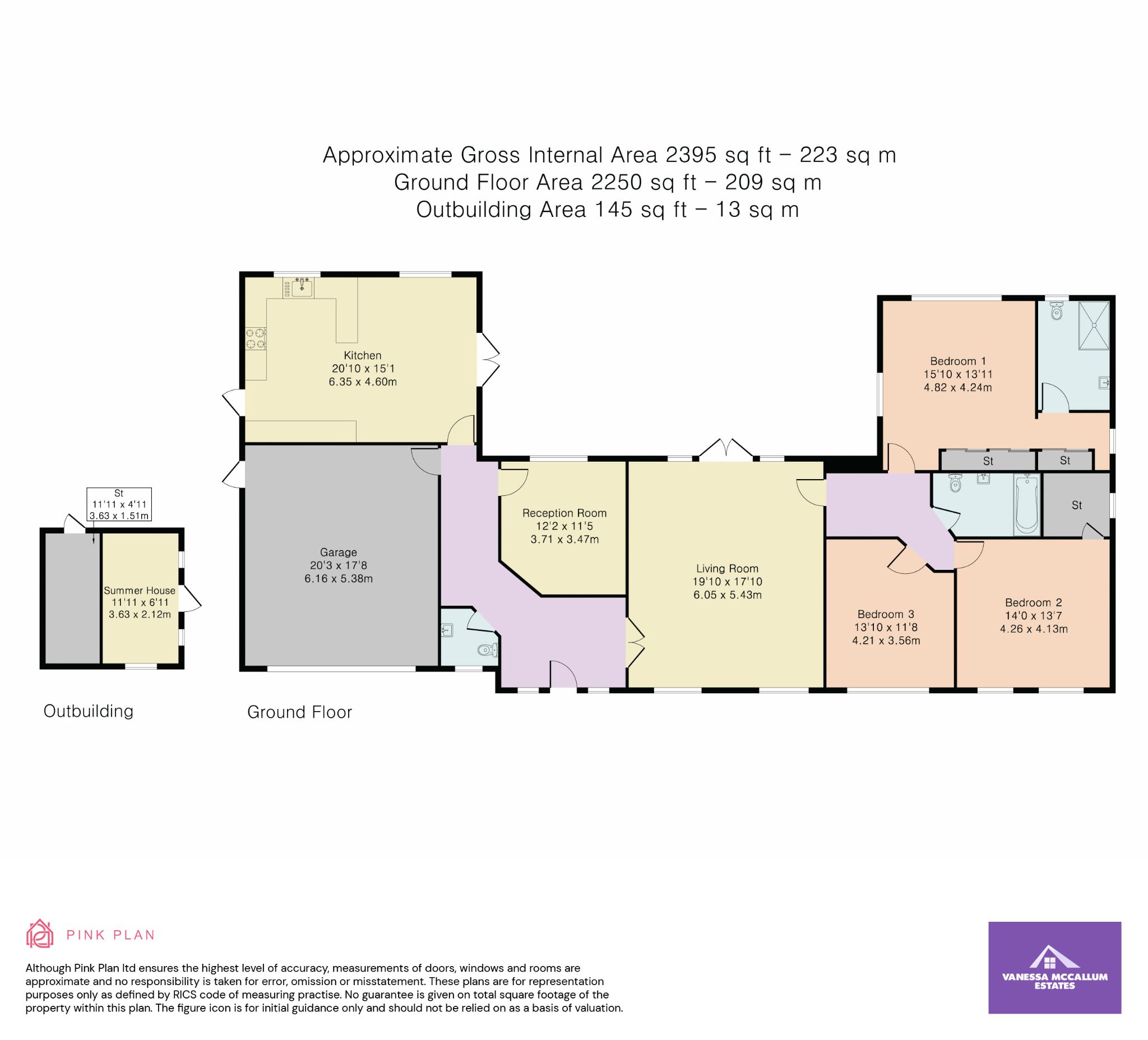 3 bedroom detached bungalow Sale Agreed in Brookmans Park - Floorplan 1