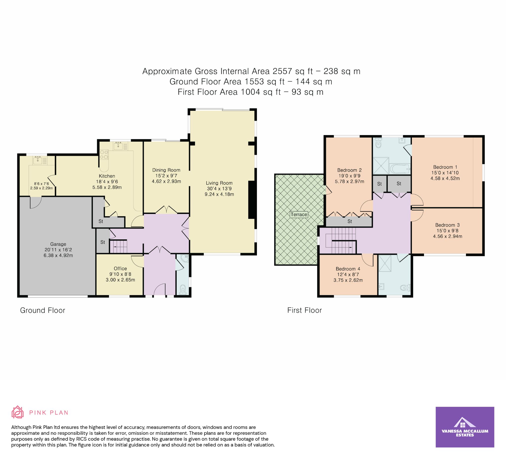 4 bedroom detached house Sale Agreed in Brookmans Park - Floorplan 1