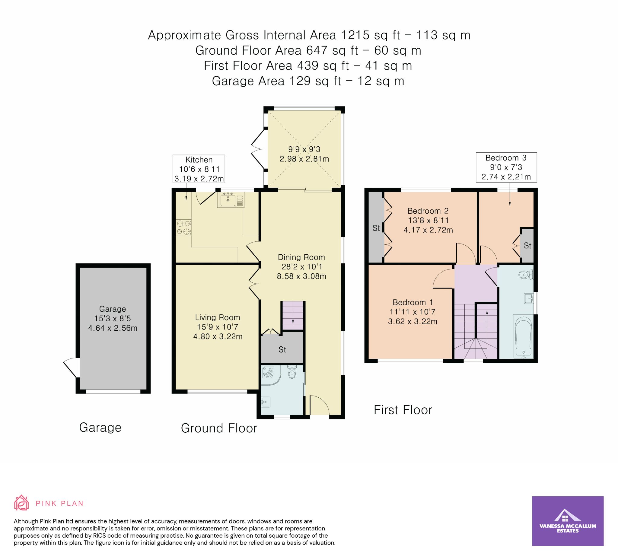 3 bedroom semi-detached house For Sale in Potters Bar - Floorplan 1