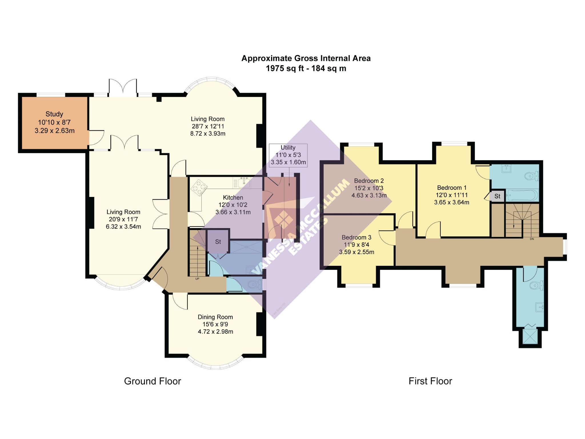 4 bedroom detached house SSTC in Brookmans Park - Floorplan 1
