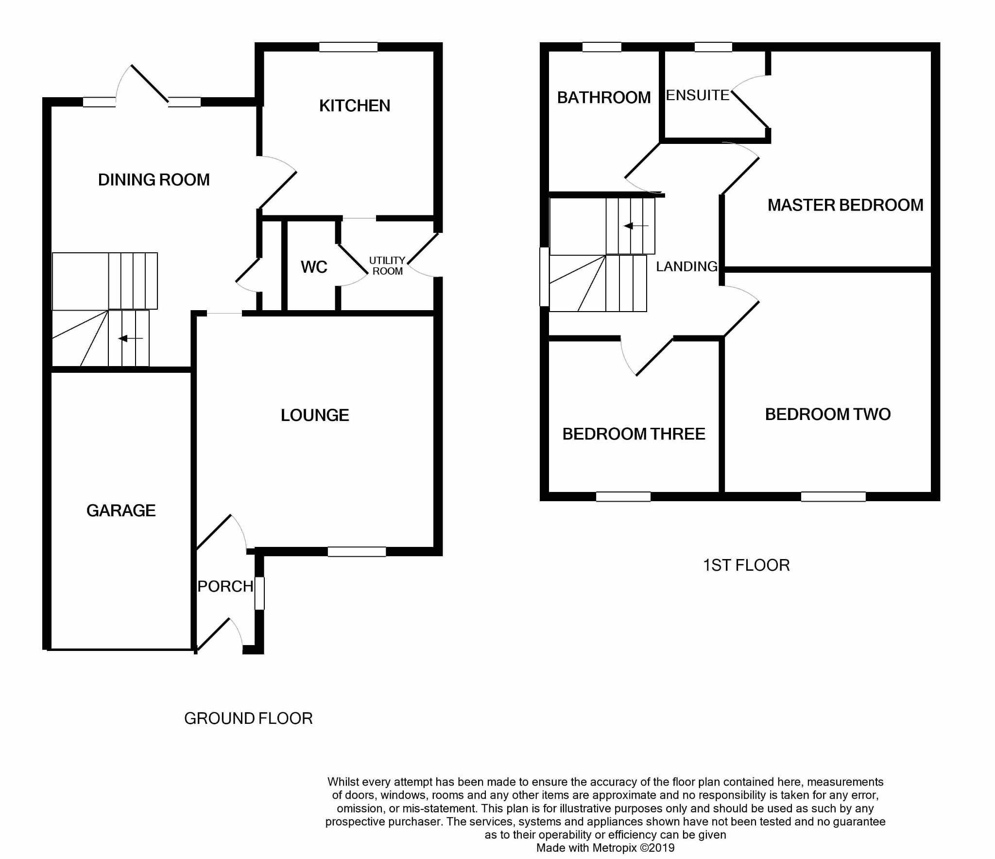 3 bedroom detached house Sale Agreed in Hunwick - Floorplan 1.