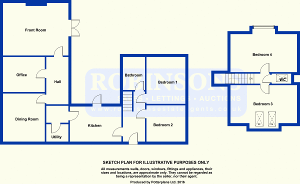 5 bedroom detached bungalow For Sale in Crook - Floorplan 1.