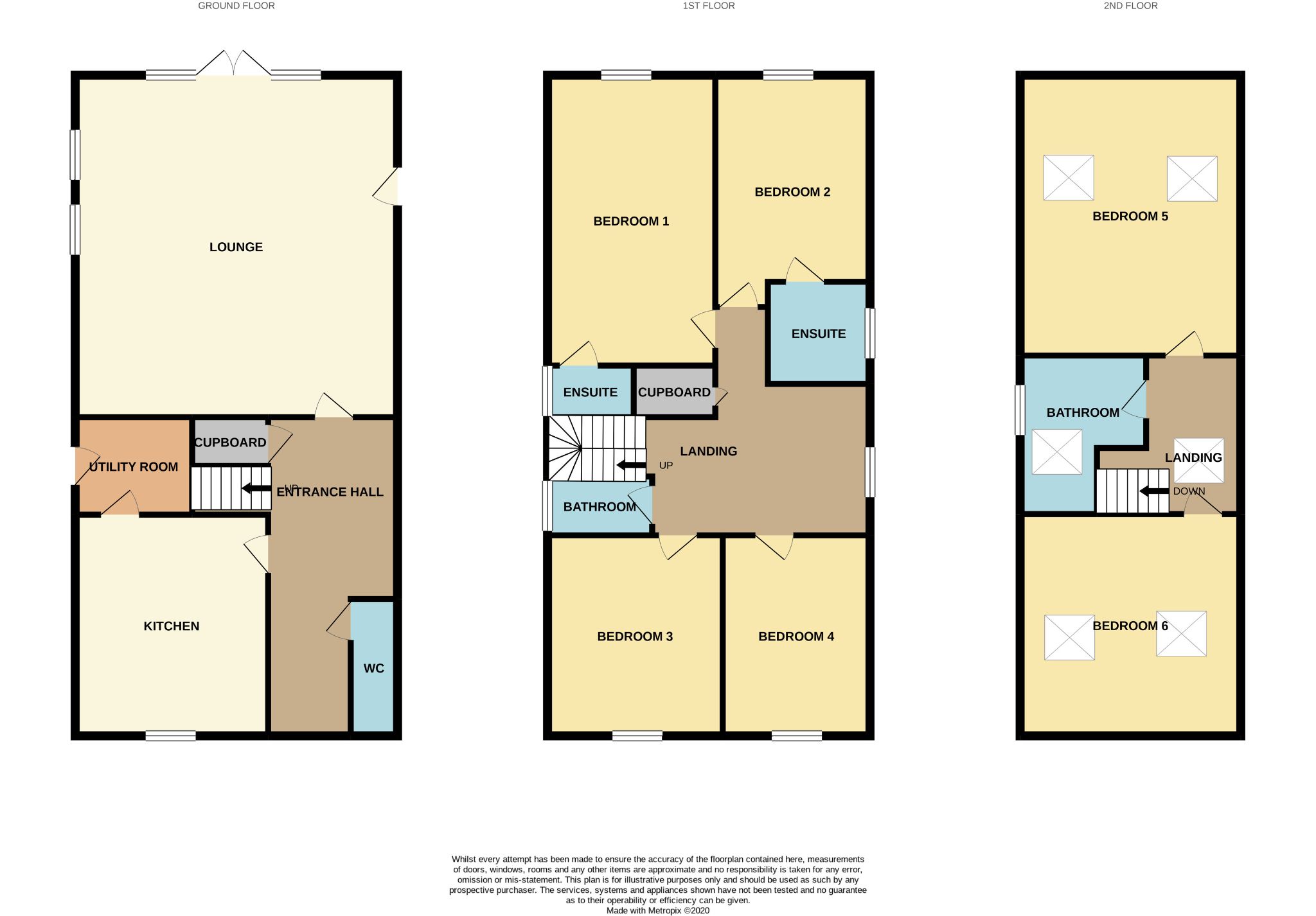 6 bedroom detached house For Sale in Bishop Auckland - Floorplan 1.