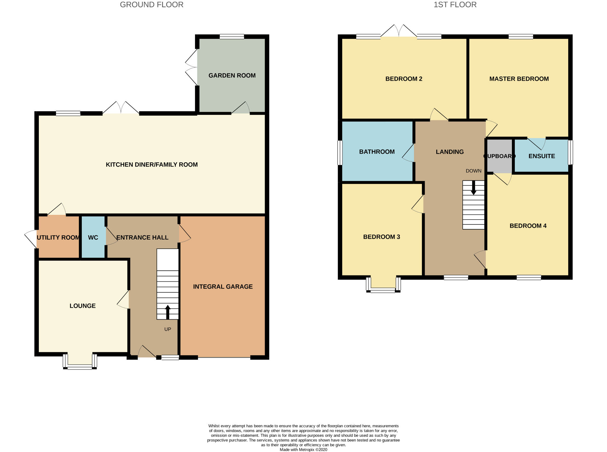 4 bedroom detached house For Sale in Bishop Auckland - Floorplan 1.
