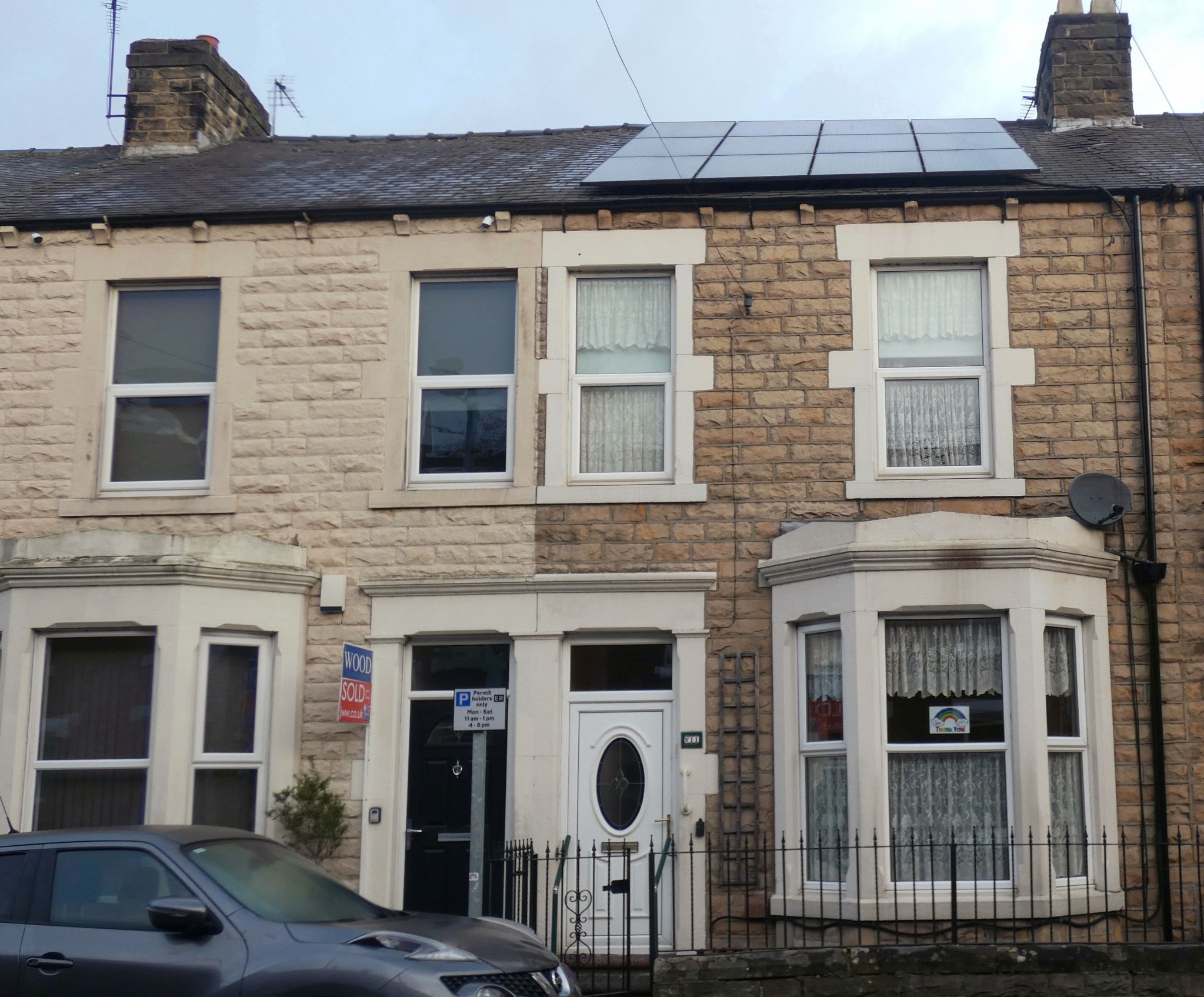 3 bedroom mid terraced house SSTC in Bishop Auckland - Front Elevation.