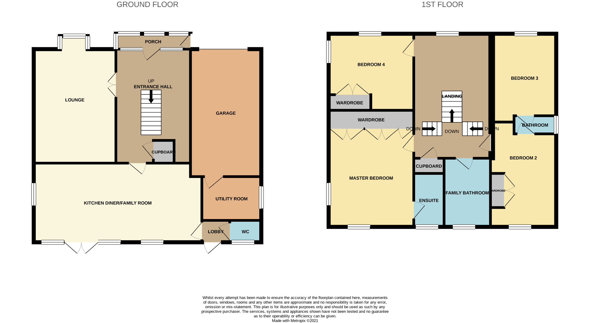 4 bedroom detached house For Sale in Bearpark, Durham - Floorplan 1.