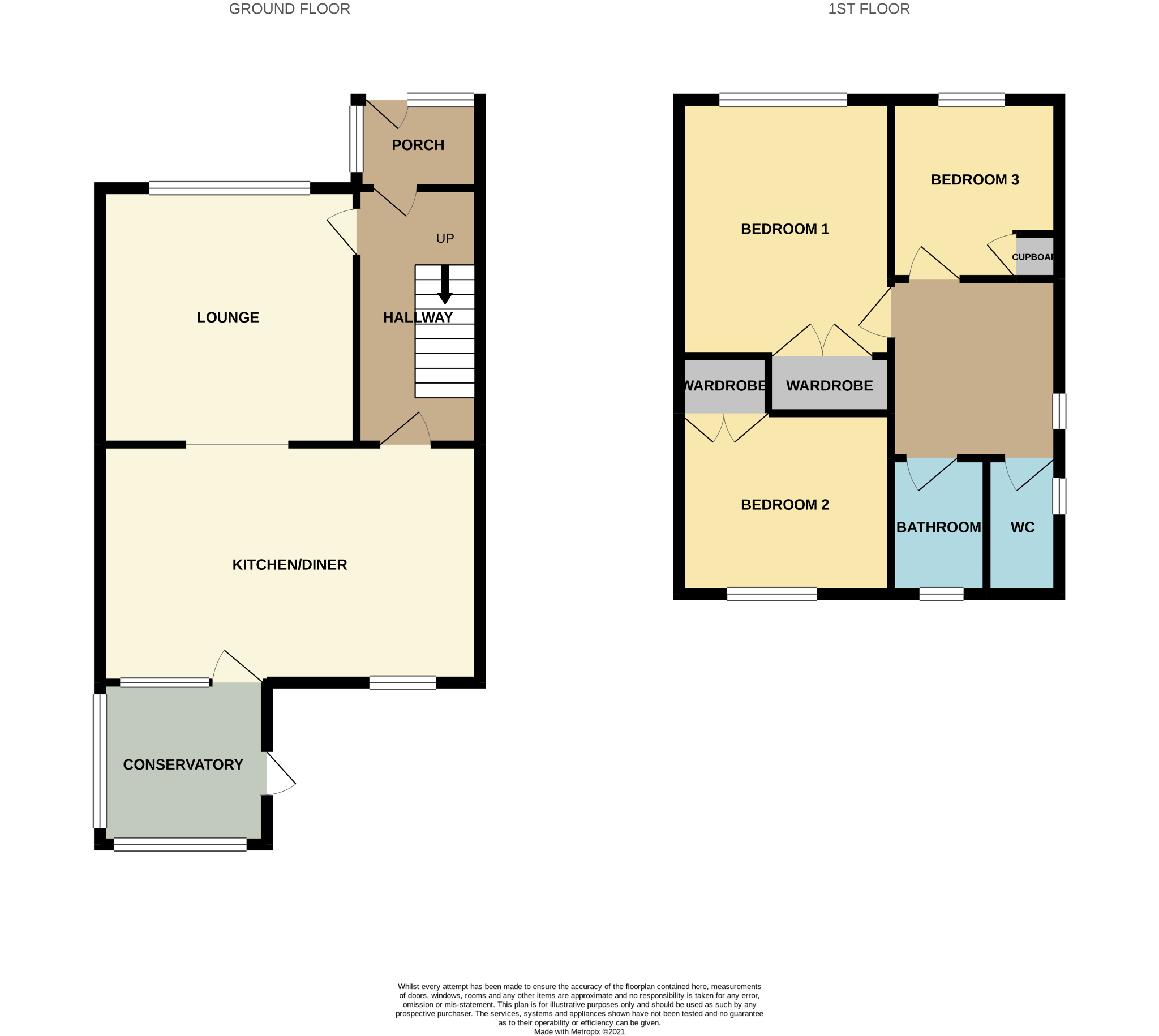 3 bedroom detached house Sale Agreed in Heighington Village - Floor Plan.