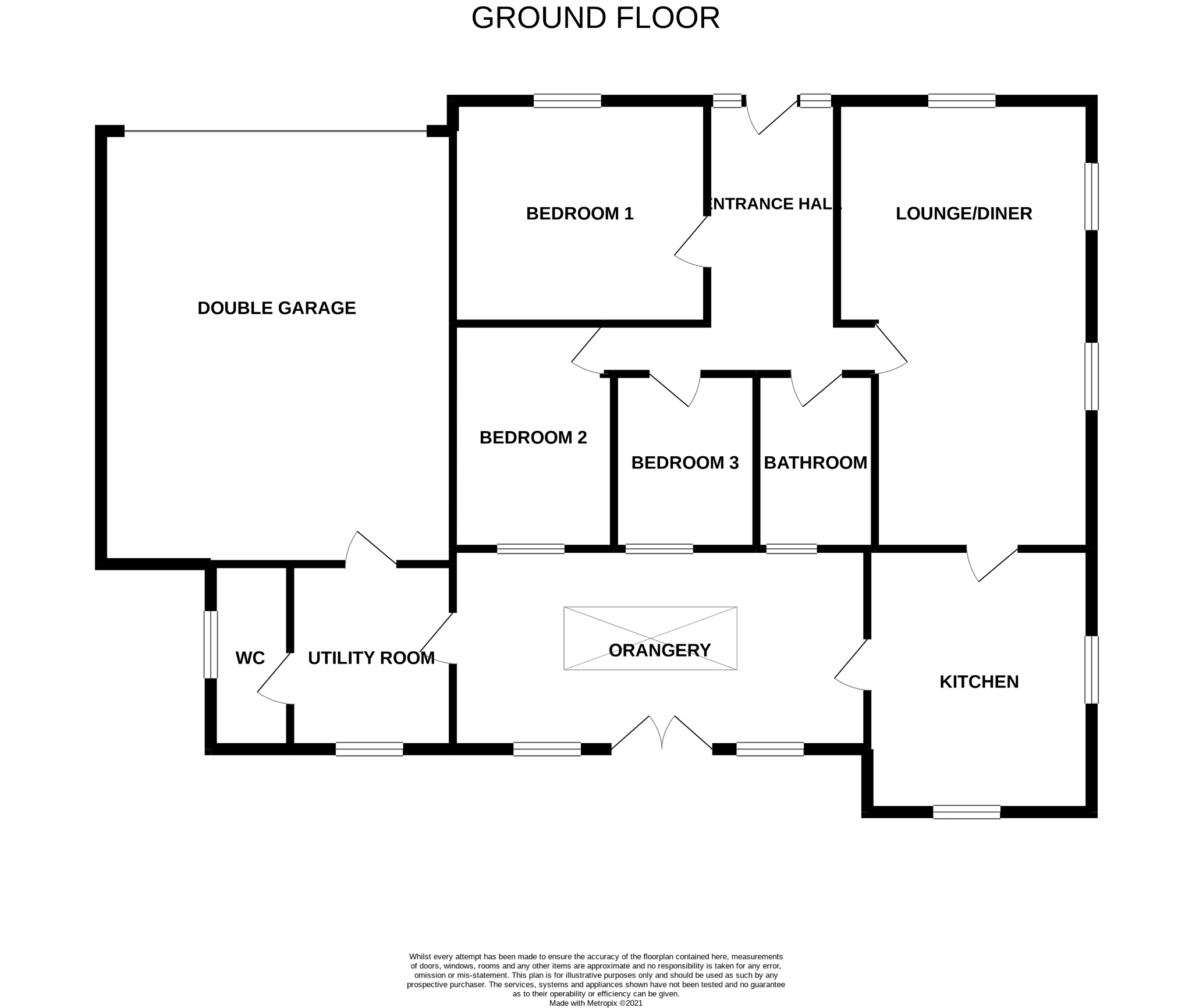 3 bedroom detached bungalow For Sale in Bishop Auckland - Floorplan 1.
