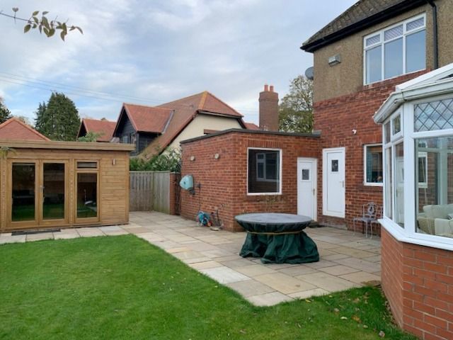 4 bedroom semi-detached house Sale Agreed in Bishop Auckland - Rear Elevation and Summerhouse.