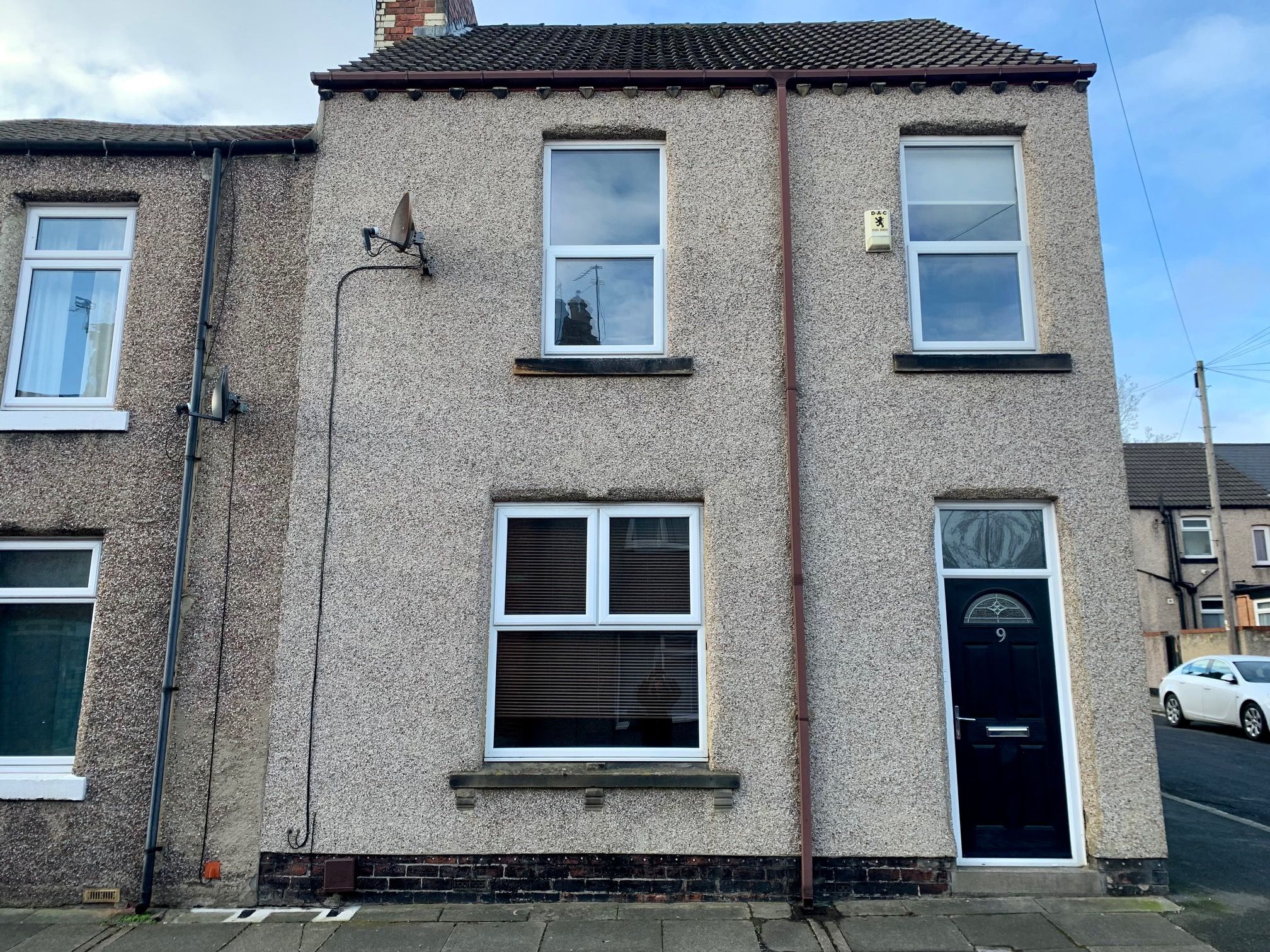 3 bedroom end terraced house SSTC in Bishop Auckland - Front Elevation.