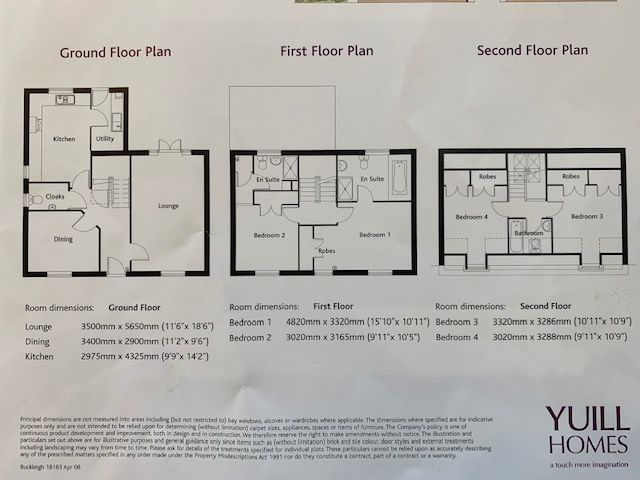 4 bedroom detached house Sale Agreed in Spennymoor - Floorplan 1.