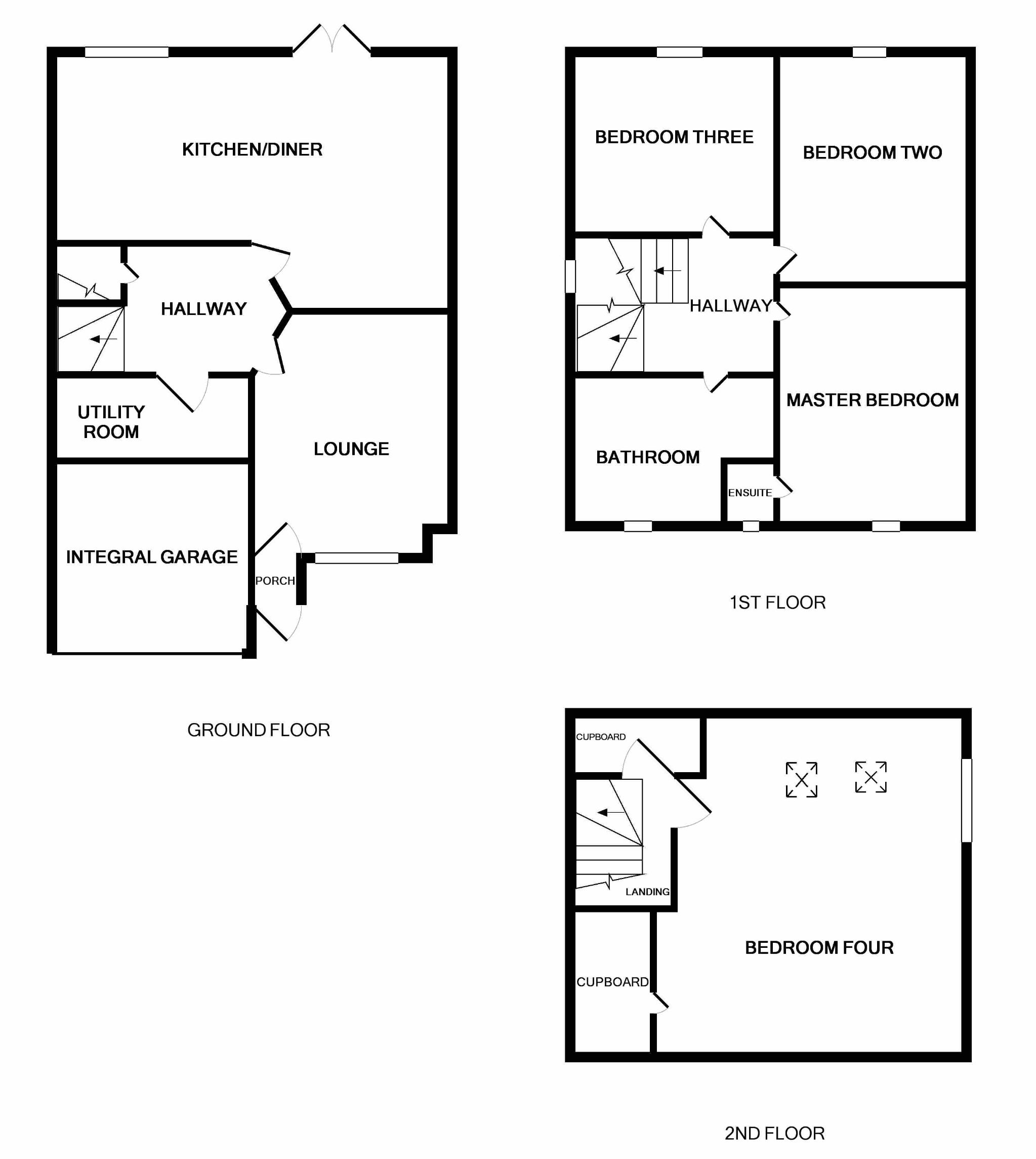 4 bedroom detached house For Sale in Bishop Auckland - Floorplan 1.