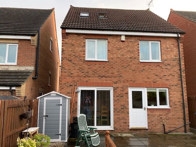 4 bedroom detached house Sale Agreed in Bishop Auckland - Rear Elevation.