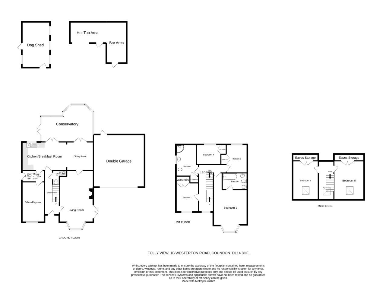 6 bedroom detached house For Sale in Bishop Auckland - Floorplan 1.