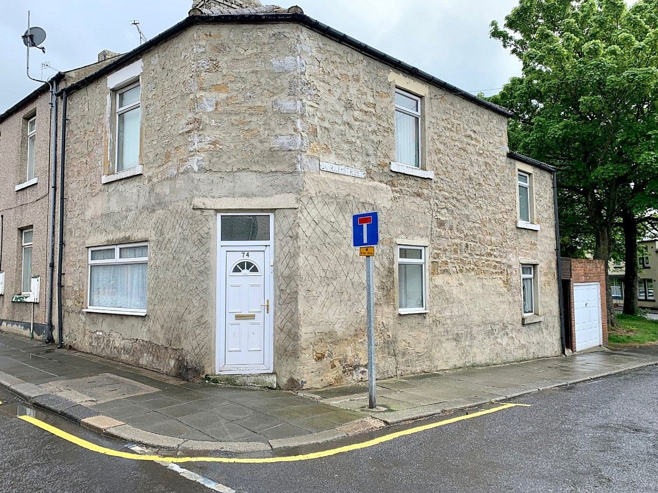 3 bedroom mid terraced house Sale Agreed in Shildon - Front and Side Elevation.