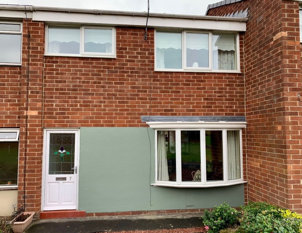 3 bedroom mid terraced house Sale Agreed in Shildon - Front Elevation.