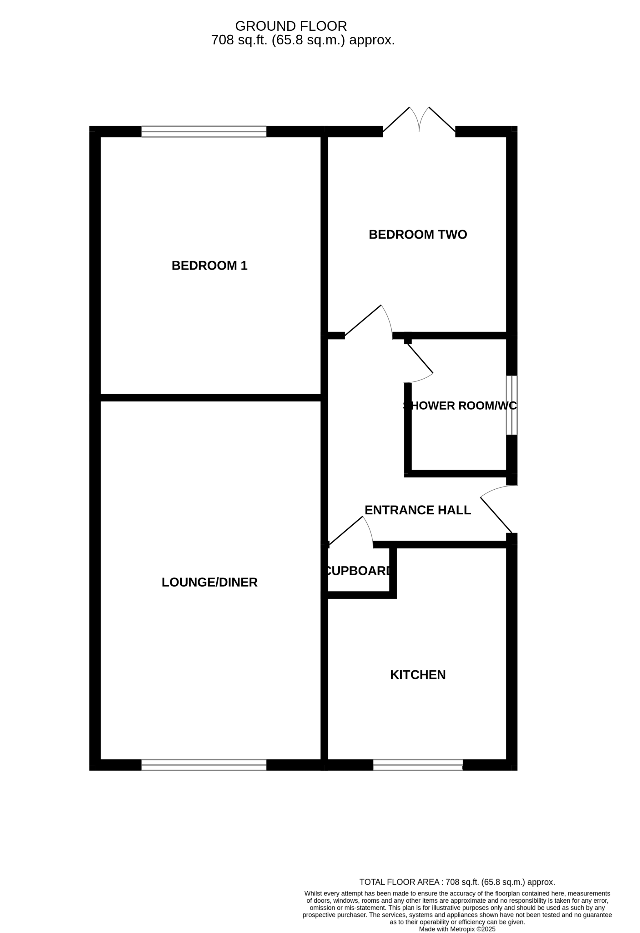 2 bedroom detached bungalow Sale Agreed in Toronto, Bishop Auckland - Floorplan 1.