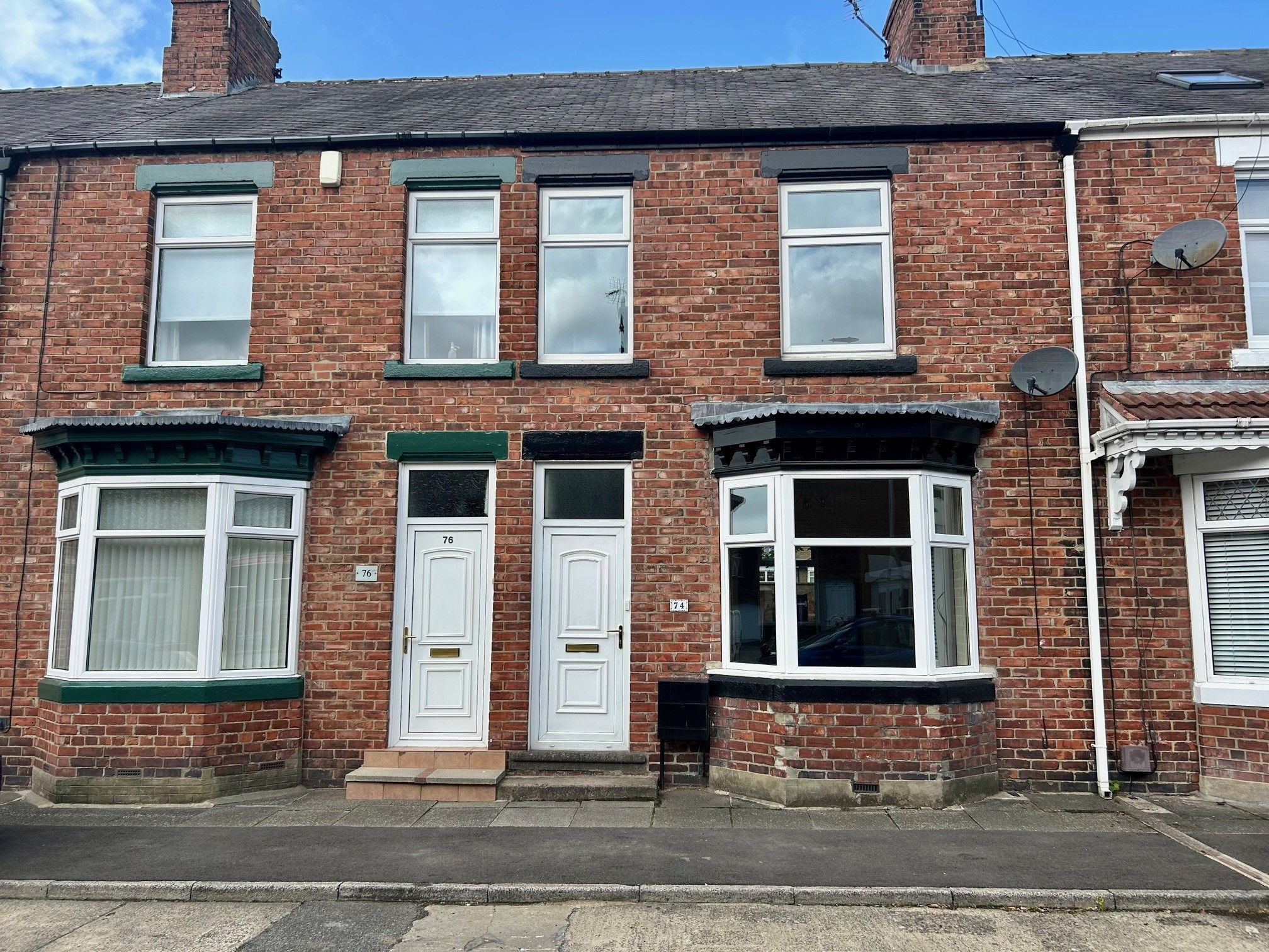 3 bedroom mid terraced house For Sale in Bishop Auckland - Front Elevation.