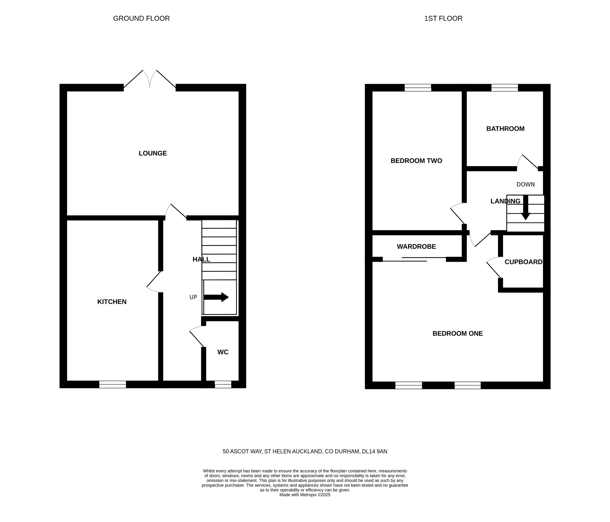 2 bedroom end terraced house For Sale in St. Helen Auckland - Floorplan 1.