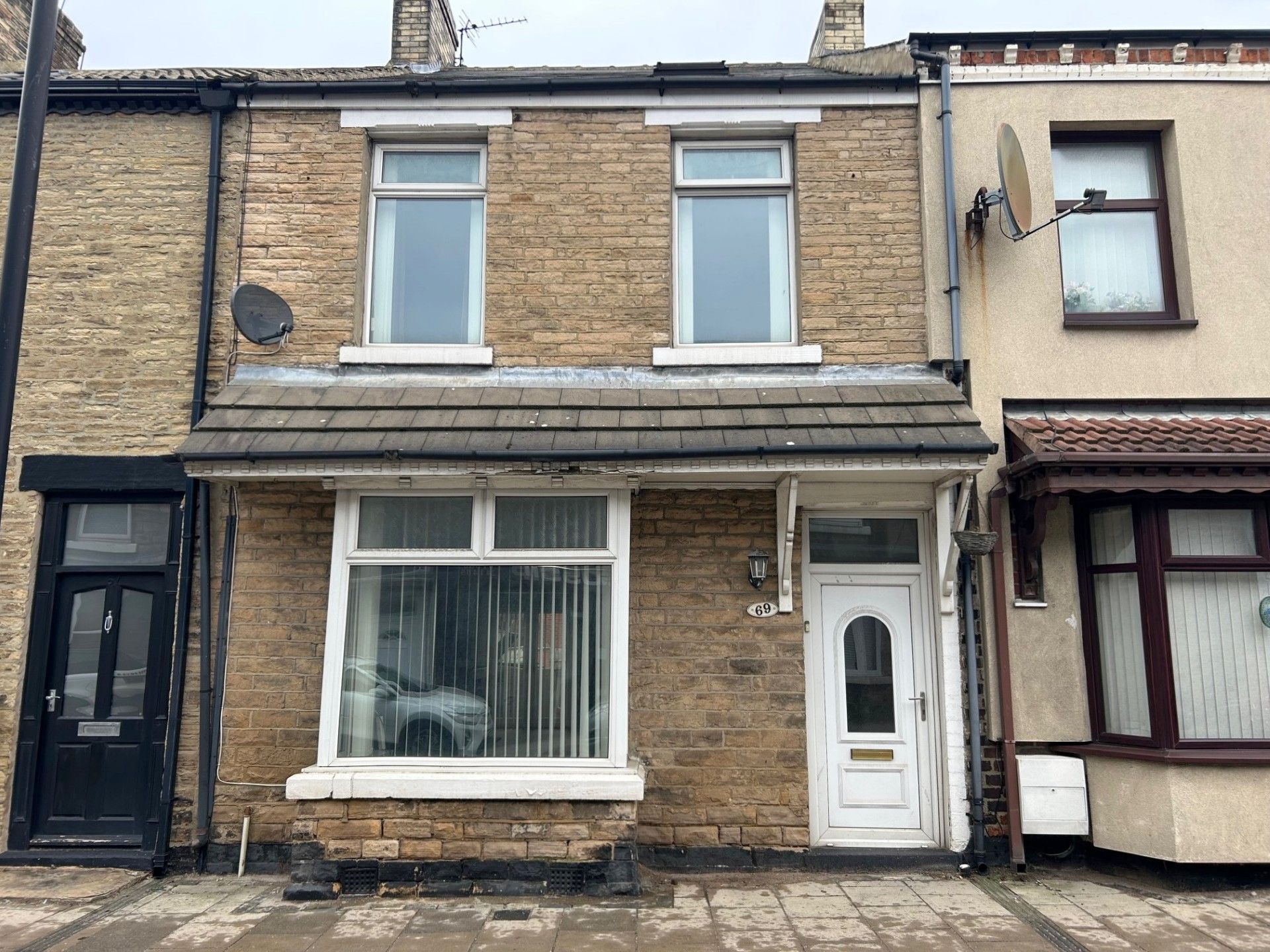 2 bedroom mid terraced house For Sale in Coundon, Bishop Auckland - Front Elevation.