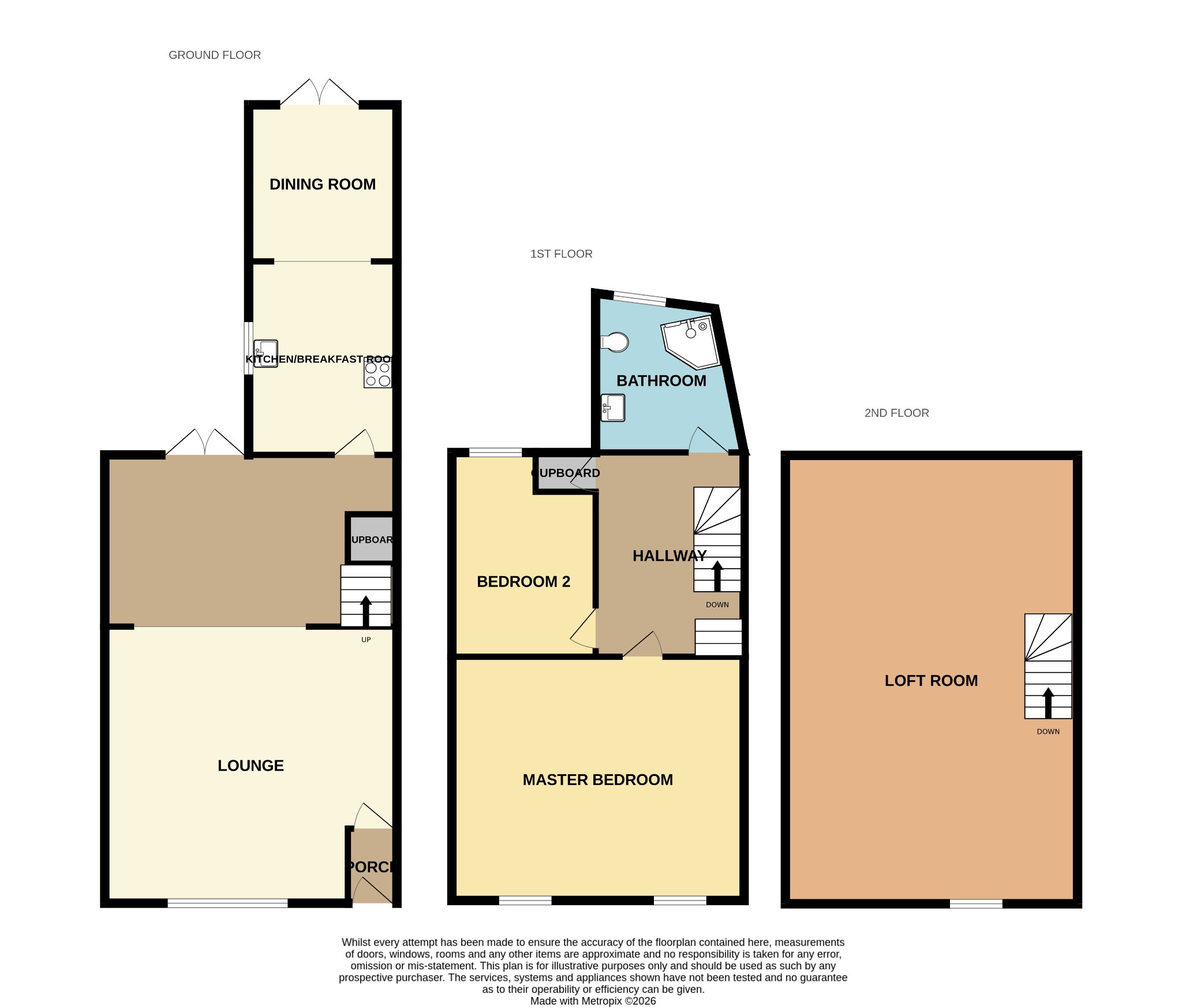 2 bedroom mid terraced house For Sale in Coundon, Bishop Auckland - Floorplan 1.