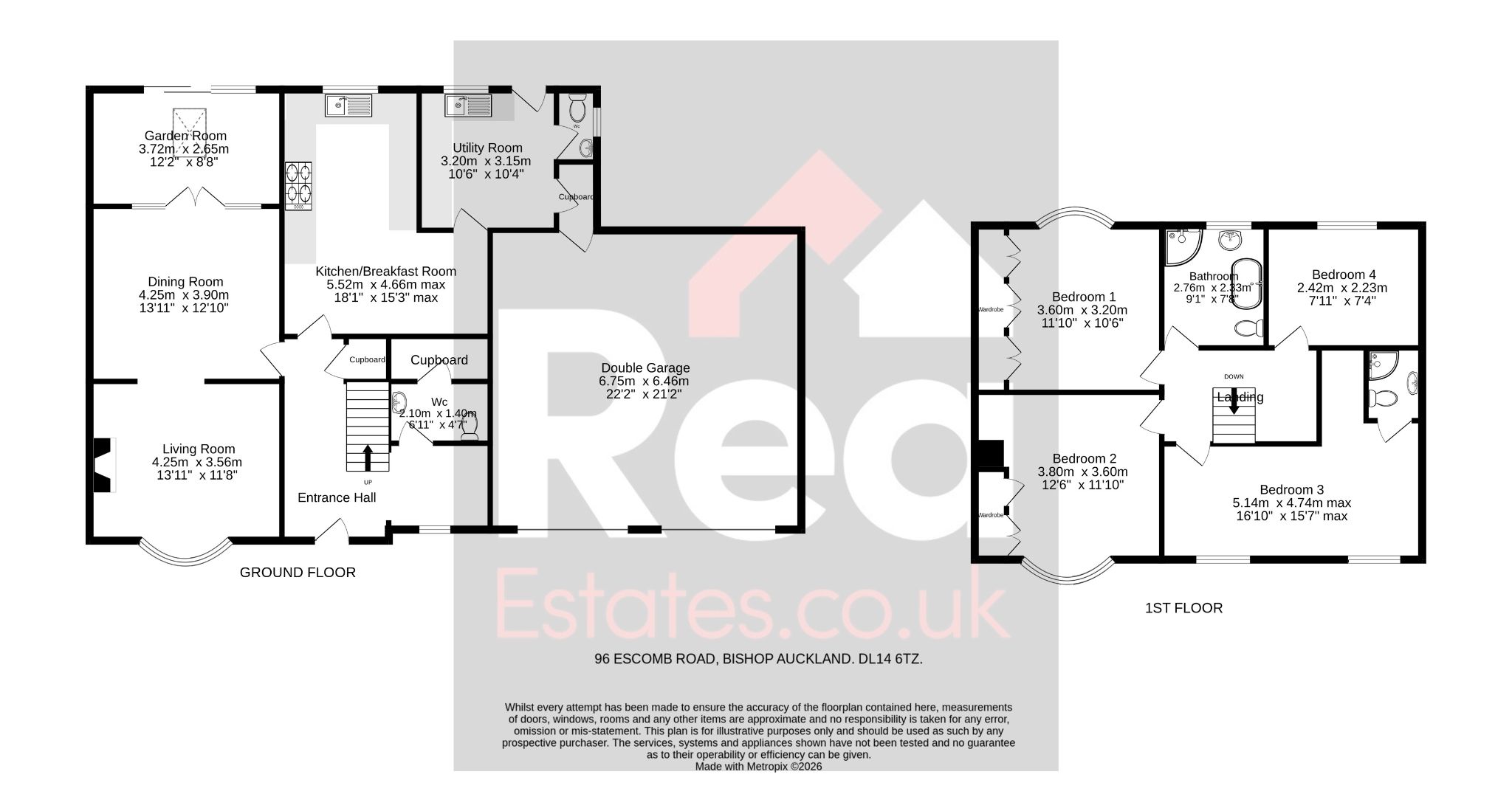 4 bedroom semi-detached house For Sale in Bishop Auckland - Floorplan 1.