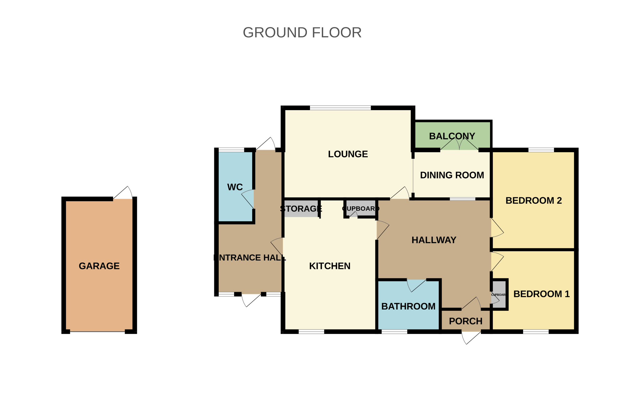 2 bedroom semi-detached bungalow Sale Agreed in Bishop Auckland - Floorplan 1.