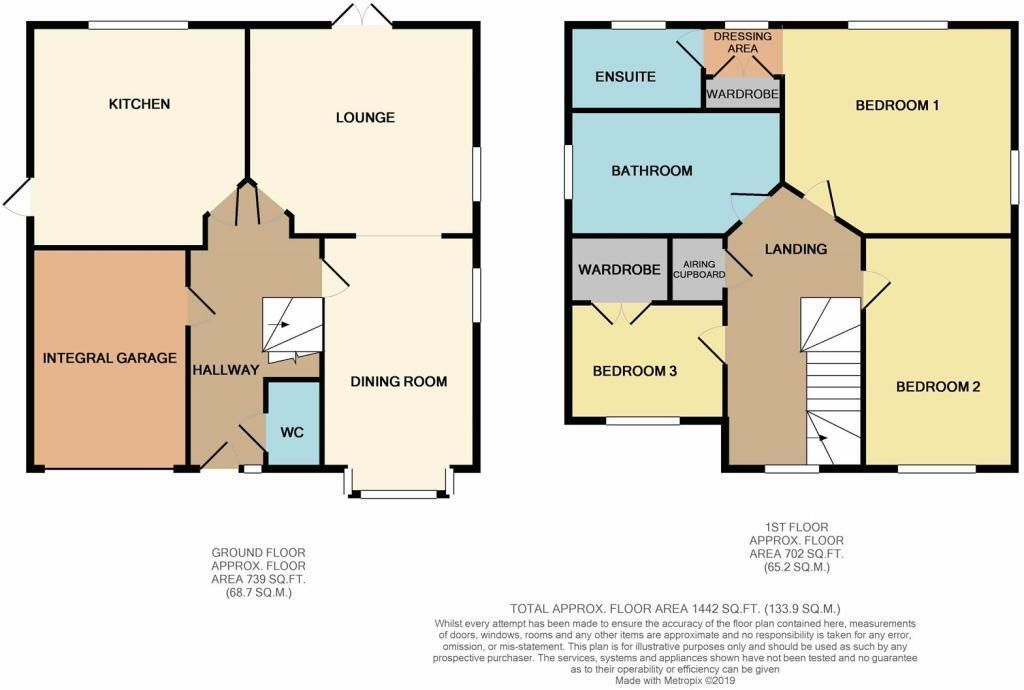 3 bedroom detached house For Sale in Shildon - Floorplan 1.