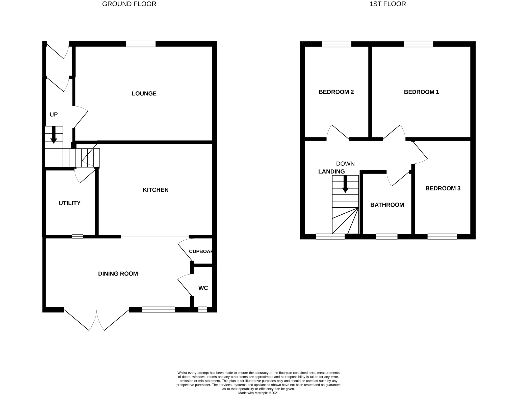3 bedroom end terraced house Sale Agreed in Butterknowle, Bishop Auckland - Floorplan 1.