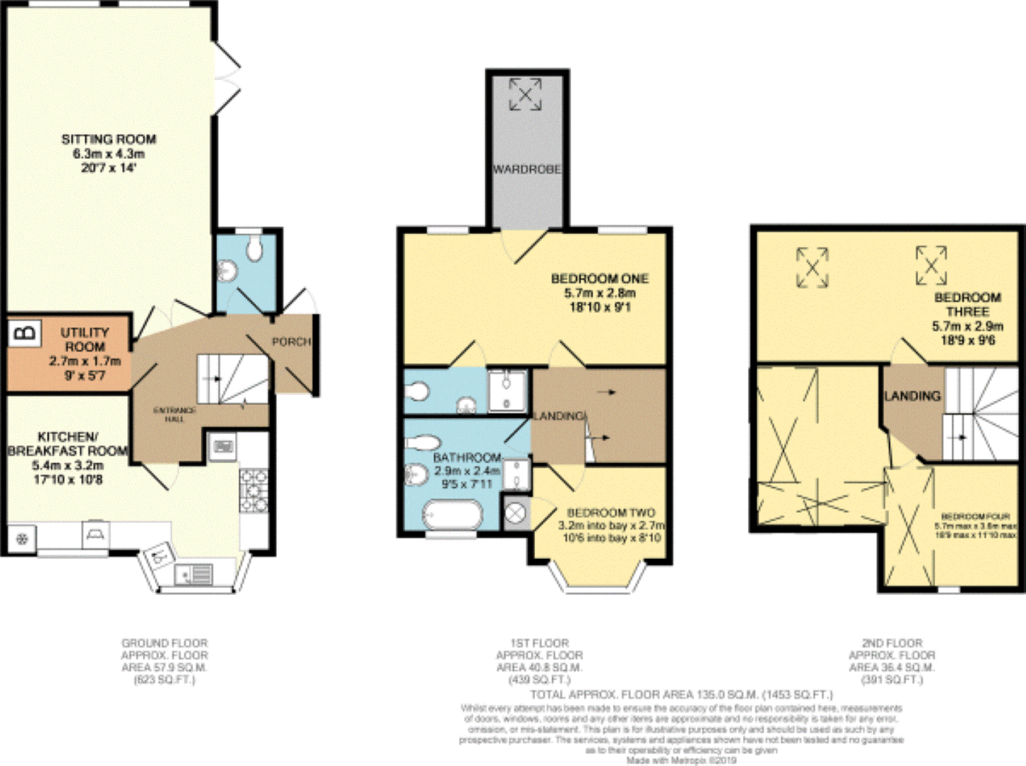 4 bedroom detached house For Sale in Broadstairs - Floorplan 1